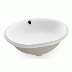 LAVABO OVALADO DE PORCELANA MODELO ANCONA BAJO ENCIMERA DE 656 x 415 x 180 BLANCO BATHCO 0053, Blanca LAVABOS redondos circulares Lababos washbasin basin lavavos