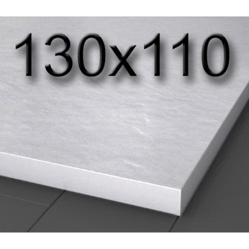 Plato de ducha de carga mineral textura pizarra de 1300 x 1100 mm Blanco, 130/110cm 130x110cm 130-110cm  Silexgel Resinas gelcoat Gel-coat Gel Coat Nudespol Poliester