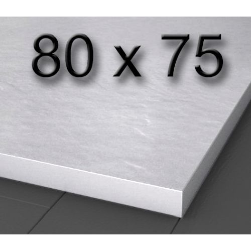 Plato de ducha de carga mineral textura pizarra de 800 x 750 mm Blanco, Silexgel Resinas gelcoat Gel-coat Gel Coat Nudespol Poliester 80x75cm