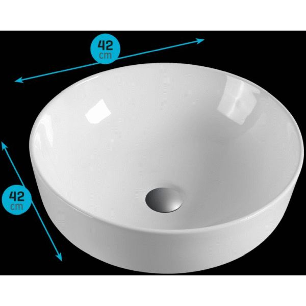 Lavabo sobre encimera SETE 42x13.5cm Blanco K S04080100, 