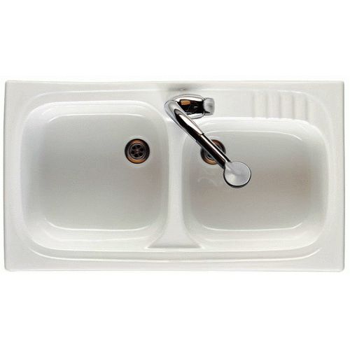 FREGADERO DE GRES MODELO LEMAN GRES DE 2 SENOS DE 800x500mm BLANCO A365962001 ROCA, Fregadera CUBETAS pica Sanitarios Ceramicas Ceramicos Ceramicos Ceramicas Dos