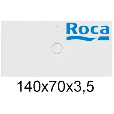 Plato de ducha de SENCERAMIC CRATOS de 1400x700x35 mm blanco mate ROCA A3740L5620, 8433290170894 140x70cm Porcelana