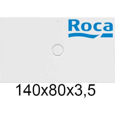 Plato de ducha de SENCERAMIC CRATOS de 1400x800x35 mm blanco mate ROCA A3740L4620, 8433290170849 140x80cm Porcelana