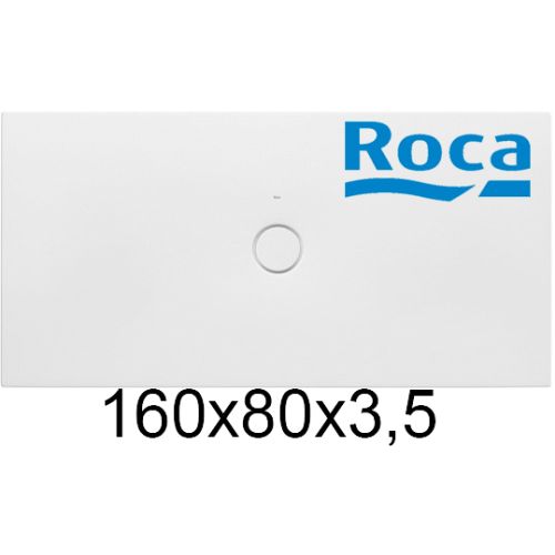 Plato de ducha de SENCERAMIC CRATOS de 1600x800x35 mm blanco mate ROCA A3740L2620, 8433290170740 160x80cm Porcelana