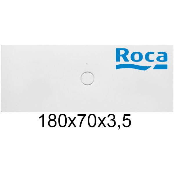 Plato de ducha de SENCERAMIC CRATOS de 1800x700x35 mm blanco mate ROCA A3740L1620, 8433290170696 180x70cm Porcelana