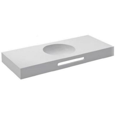 Lavabo soft MODO ROUND 800x500mm cubeta centrada con faldon y toall. para valvula click clack blanco, rectangular cuadrado central centrada toallero porta toallas portatoallas especiales AW1113201900H002