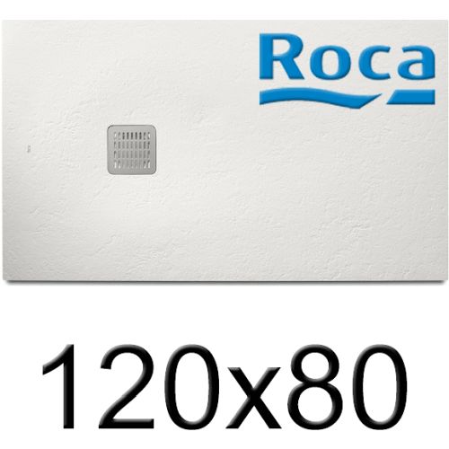 Plato de ducha de STONEX TERRAN de 1200x800x28 Blanco ROCA AP1014B032001100, BLC BLANCA BLANCOS Platos Sanitarios Resina Extraplano carga mineral Gelcoat Gel-coat gel coat 120x80cm 1200x800mm