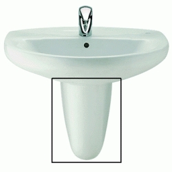 SEMIPEDESTAL PARA LAVABO VICTORIA BLANCO ROCA, Semi Pedestal Pie Columna SANITARIOS series baos aseos Lababos washbasin basin lavavos Lavabos