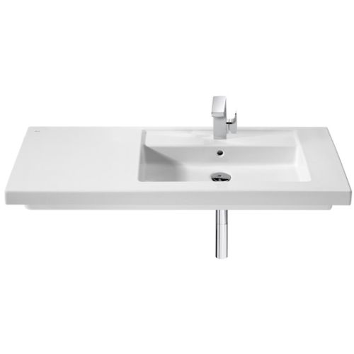 LAVABO MURAL O PARA MUEBLE PRISMA DE  900 x 450 ASIMETRICO DERECHA BLANCO A327543000 ROCA, especiales Lababos washbasin basin lavavos Lavabos Sanitarios Pared