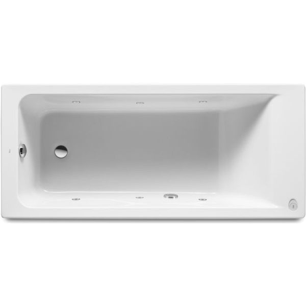 BAERA ACRILICA MODELO EASY SQUARE 1500x700 CON MASAJE TONIC BLANCA ROCA A248172001, FIBRA RECTANGULAR HIDROMASAJE HIDROMASAGE 8414329805642 Sanitarios Blanco 150x70cm