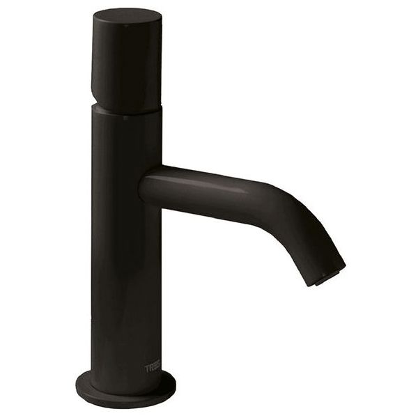 Monomando lavabo STUDY con volante acabado Negro Mate TRES, 