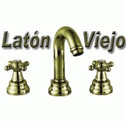 BATERIA DE LAVABO CLASICA 1866 LATON VIEJO CAO CENTRAL  REF 226199 GROBER 8435200011471, AMERICANA MEZCLADOR GRIFOS GRIFERIAS 226 199 Lababos washbasin basin lavavos Lavabos Classic Vintage Epoca GRB Repisa Para