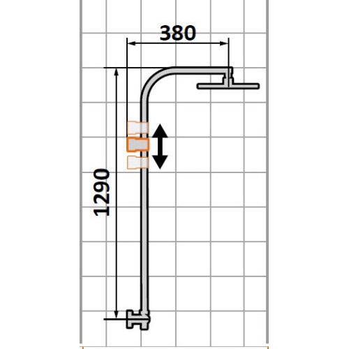 Columna de ducha con soporte a pared deslizante READY XL REF 05060102 GROBER, Columna Con CROMO CROMADO TELEDUCHA ROCIADOR CROMADO grifos griferias alcachofas alcachofas mviles cabezales cabezas mano TELEDUCHAS TELEFONOS MANETAS MANERALES MANGOS Telefonillos Sin grifos griferas Sistema GRB