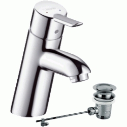 MONOMANDO DE LAVABO FOCUS S CROMADO CON VALVULA AUTOMATICA REF 31701000 HANS GROHE DSCTL, MEZCLADOR GRIFOS GRIFERIAS DESAGUES AUTOMATICO CROMO CROMADA BALBULAS Lababos washbasin basin lavavos Lavabos Repisa Hansgrohe single handle faucet tap