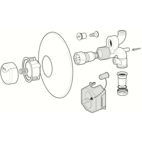 Pulsador PRO FLUXOR WC 3-6L AG0084700R ROCA, 