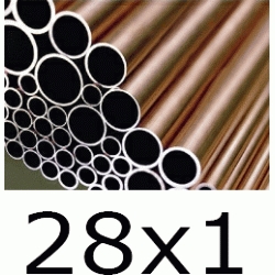 METROS DE TUBO DE COBRE EN BARRA DE 5 MTS DE 28x1, TUBERIA MTS CAA Mtr CU Barras 28mm Rigido copper pipe