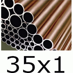 METROS DE TUBO DE COBRE EN BARRA DE 5 MTS DE 35x1, TUBERIA MTS CAA Mtr CU Barras 35mm Rigido copper pipe