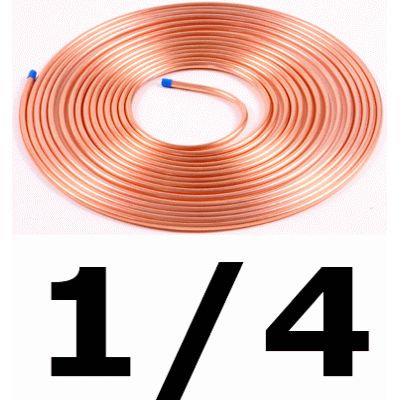 ROLLO DE TUBO DE COBRE RECOCIDO PARA REFRIGERANTE DE 1/4" DE 15 Metros, Refrigeracin TUBERIA  Mts Mtrs FRIGORIFICO CU copper pipe coil