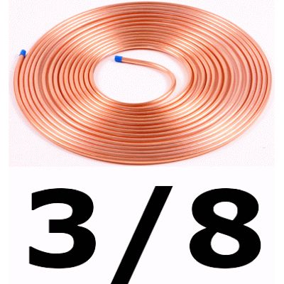 ROLLO DE TUBO DE COBRE RECOCIDO PARA REFRIGERANTE DE 3/8" DE 15 Metros, Refrigeracin TUBERIA Mts Mtrs FRIGORIFICO CU copper pipe coil