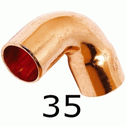 CURVA FIGURA 1 DE COBRE MACHO HEMBRA DE 35, MH PARA SOLDAR (MH) ( MH ) (M-H) ( M-H ) M/H Codo copper