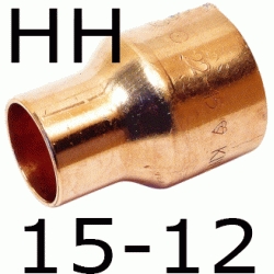 REDUCCION HEMBRA HEMBRA FIGURA 240 DE COBRE DE 15 12, Reductor HH PARA SOLDAR Cu H/H H-H copper