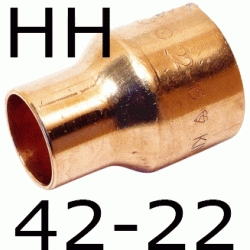 REDUCCION HEMBRA HEMBRA FIGURA 240 DE COBRE DE 42 22, Reductor HH PARA SOLDAR Cu H/H H-H copper