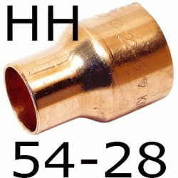 REDUCCION HEMBRA HEMBRA FIGURA 240 DE COBRE DE 54 28, Reductor HH PARA SOLDAR Cu H/H H-H copper