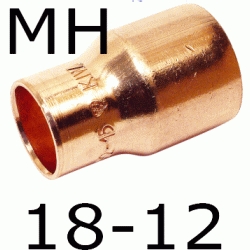 REDUCCION MACHO HEMBRA FIGURA 243 DE COBRE DE 18 x 12, Reductor MH PARA SOLDAR (MH) ( MH ) (M-H) ( M-H ) Cu M/H copper