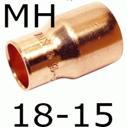 REDUCCION MACHO HEMBRA FIGURA 243 DE COBRE DE 18 x 15, Reductor MH PARA SOLDAR (MH) ( MH ) (M-H) ( M-H ) Cu M/H copper