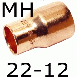 REDUCCION MACHO HEMBRA FIGURA 243 DE COBRE DE 22 x 12, Reductor MH PARA SOLDAR (MH) ( MH ) (M-H) ( M-H ) Cu M/H copper