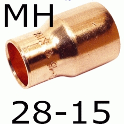 REDUCCION MACHO HEMBRA FIGURA 243 DE COBRE DE 28 x 15, Reductor MH PARA SOLDAR (MH) ( MH ) (M-H) ( M-H ) Cu M/H copper