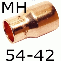 REDUCCION MACHO HEMBRA FIGURA 243 DE COBRE DE 54 x 42, Reductor MH PARA SOLDAR (MH) ( MH ) (M-H) ( M-H ) Cu M/H copper