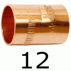 MANGUITO HEMBRA HEMBRA FIGURA 270 DE COBRE DE 12, PARA SOLDAR Cu Union Empalmes Enpalmes Empalmar Enpalmar HH H/H H-H copper