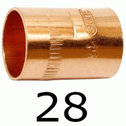 MANGUITO HEMBRA HEMBRA FIGURA 270 DE COBRE DE 28, PARA SOLDAR Cu Union Empalmes Enpalmes Empalmar Enpalmar HH H/H H-H copper