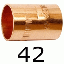 MANGUITO HEMBRA HEMBRA FIGURA 270 DE COBRE DE 42, PARA SOLDAR Cu Union Empalmes Enpalmes Empalmar Enpalmar HH H/H H-H copper