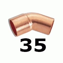 CURVA DE COBRE MACHO HEMBRA FIGURA 40 DE 35, MH PARA SOLDAR (MH) ( MH ) (M-H) ( M-H ) M/H Semicurvas 45 Semi-Curvas Codos copper