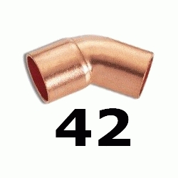 CURVA DE COBRE MACHO HEMBRA FIGURA 40 DE 42, MH PARA SOLDAR (MH) ( MH ) (M-H) ( M-H ) M/H Semicurvas 45 Semi-Curvas Codos copper