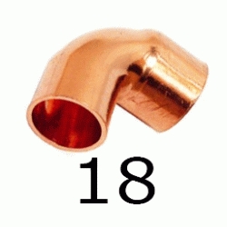 CODO MACHO HEMBRA FIGURA 92 DE COBRE DE 18, MH PARA SOLDAR CODOS (MH) ( MH ) (M-H) ( M-H ) Cu M/H 90 copper elbows