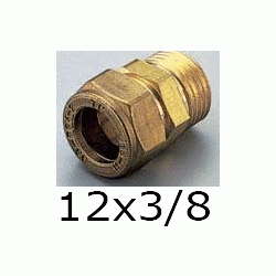 F 61 TERMINAL MIXTO ROSCA MACHO PARA COBRE COMPRESIN REF. 200 DE 12x3/8 TRADESA, Fittings Fitings Ermeto Racor F61 F-61 Racords Machones Terminales Mechones TRM copper