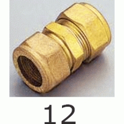 F 63 MANGUITO ( ENLACE ) PARA COBRE COMPRESIN REF. 201  DE 12 TRADESA, Fittings Fitings Ermeto Racor F63 F-63 Racords Uniones Empalmes Enpalmes Empalmar Enpalmar copper