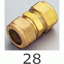 F 63 MANGUITO ( ENLACE ) PARA COBRE COMPRESIN REF. 201  DE 28 TRADESA, Fittings Fitings Ermeto Racor F63 F-63 Racords Uniones Empalmes Enpalmes Empalmar Enpalmar copper