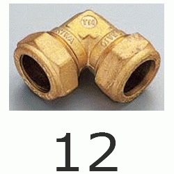 F 64 CODO PARA COBRE COMPRESIN REF 203  DE 12 TRADESA, Fittings Fitings Ermeto Racor F64 F-64 CODOS Racords copper elbows