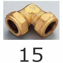 F 64 CODO PARA COBRE COMPRESIN REF 203  DE 15 TRADESA, Fittings Fitings Ermeto Racor F64 F-64 CODOS Racords copper elbows