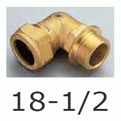 F 64 CODO MIXTO ROSCA MACHO PARA COBRE COMPRESIN REF. 204 DE 18x1/2 TRADESA, Fittings Fitings Ermeto Racor F64 F-64 CODOS Racords Terminales TRM copper elbows