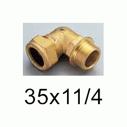 F 64 CODO MIXTO ROSCA MACHO PARA COBRE COMPRESIN  DE 35x11/4, Fittings Fitings Ermeto Racor F64 F-64 CODOS Racords Terminales TRM copper elbows