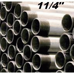 METROS DE TUBERIA GALVAVIZADA EN BARRA DE 6 METROS CON LAS PUNTAS ROSCADAS NORMA DIN DE 11/4", Galvanizado Galvanizada Tubo MTS Recomendado  1 1/4 1-1/4 Mtr 40 6Metros 6000 HIERRO