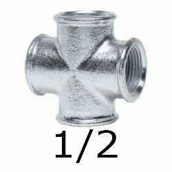 CRUZ FIGURA 180 DE 1/2" GALVANIZADA, Hierro Galvanizado 20