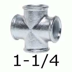 CRUZ FIGURA 180 DE 11/4" GALVANIZADA, Hierro Galvanizado  1 1/4 1-1/4 40