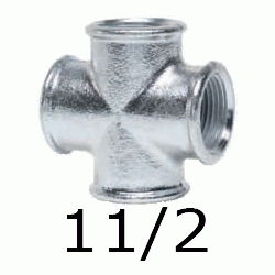 CRUZ FIGURA 180 DE 11/2" GALVANIZADA, Hierro Galvanizado 1 1/2 1-1/2 50