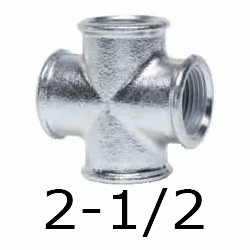 CRUZ FIGURA 180 DE 21/2" GALVANIZADA, Hierro Galvanizado 2 1/2 2-1/2 75